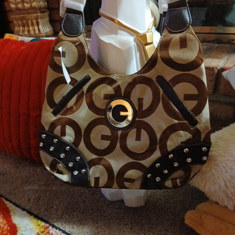 Elegant Brown and Tan Hobo Bag